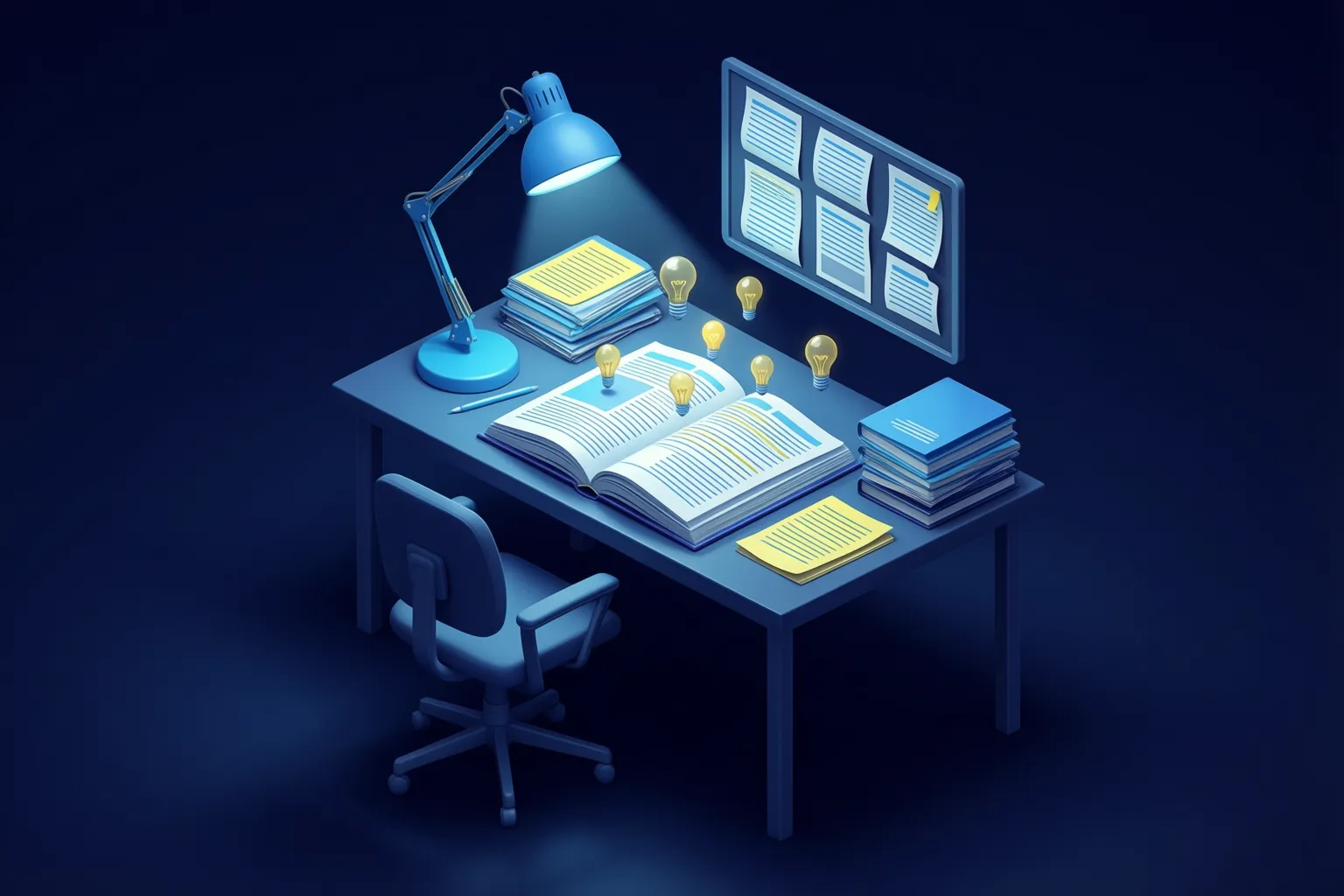 AI articles and insights on a reading desk