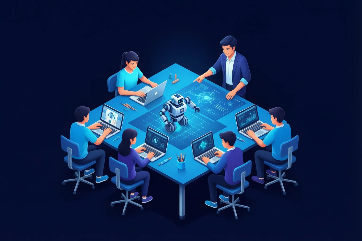 Learning AI by building a real system in a classroom workshop