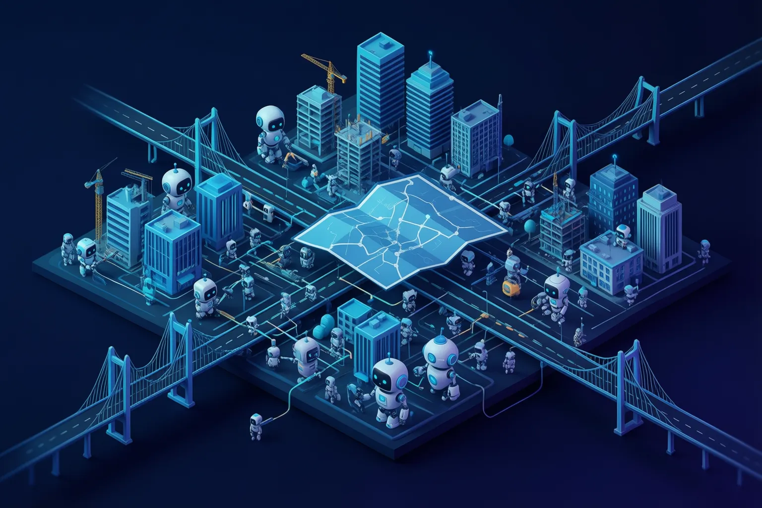The AI agents ecosystem growing like a connected city