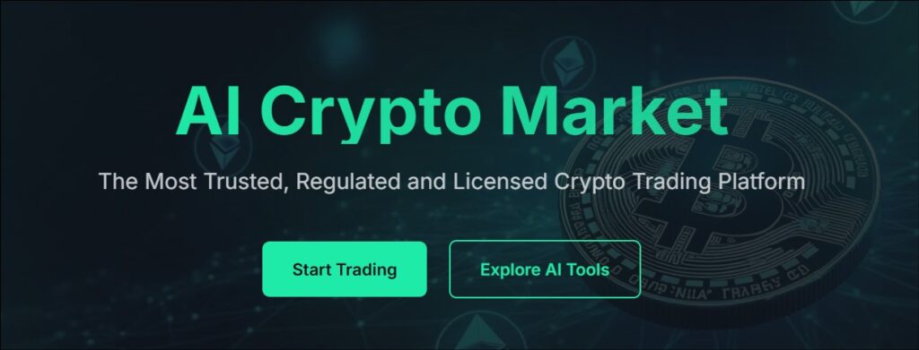 AI Crypto Market homepage screenshot